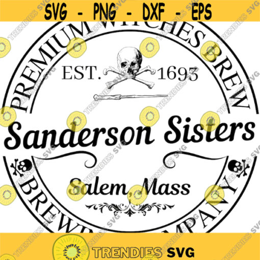 sanderson sisters hocus pocus premium brew company svg png digital cut file halloween themed Design 129