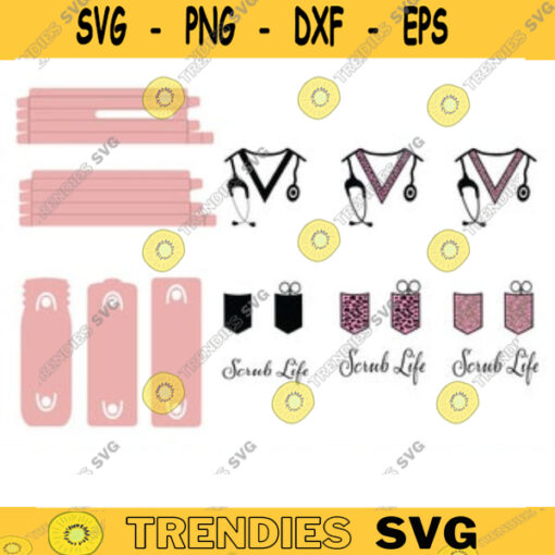 scrub life glitter pen wraps svg window pen BOX TEMPLATE Glitter Pen patterns svg Pen Box Template Pen Packaging pen display card svg copy