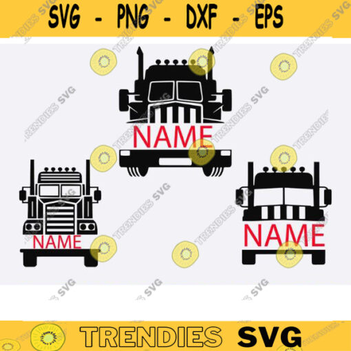 semi truck svg semi truck Name svg truck driver svg truck clipart trucker svg big truck svg monogram svg split name frame svg bundle copy