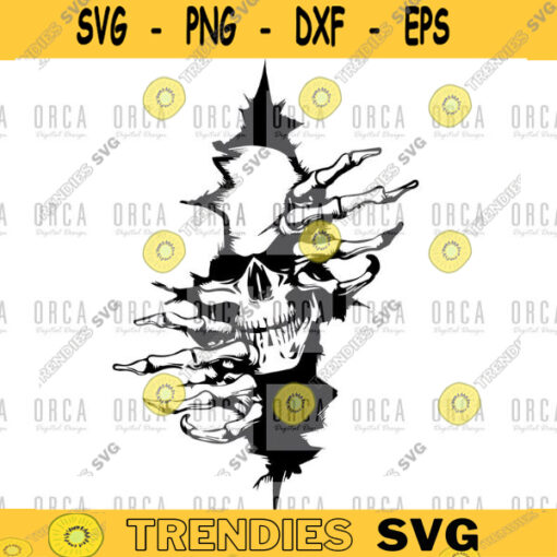 skull in wall svg png Halloween Skull Face svg skull svg skull came out of the chest Ghost svg Design Instant Download File for Cricut 88