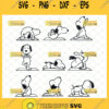 snoopy yoga svg funny cartoon dog yoga poses svg peanuts movie inspired