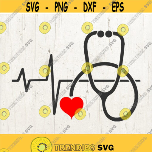 stethoscope svg rn svg nurse svg files Lpn doctor svg vet svg gift Vinyl Decal Heart Stethoscope svg files for cricut silhouette Vector Design 239