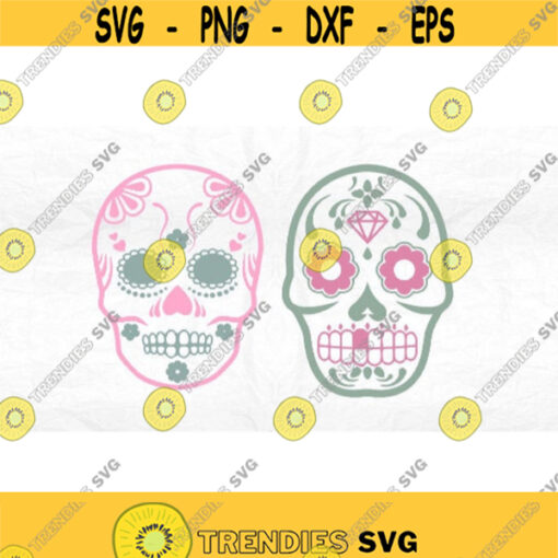 sugar skull svg skull svg halloween svg day of the dead svg mexican skull svg candy skull iron on clipart shirt SVG DXF eps png Design 452