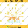 summer themed sunny waves hello summer svg and png digital cut file Design 67