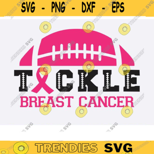 tackle breast cancer cancer fight svg football sport cancer svg png wear pink svg Cancer awareness Svg cancer svg png support squad copy