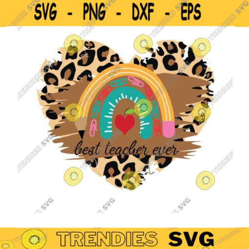 teacher rainbow leopard cheetah print png teacher rainbow png teacher life png teach love inspire rainbow png teacher leopard png Design 1079 copy