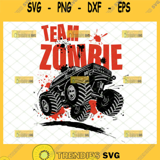 team zombie monster truck svg
