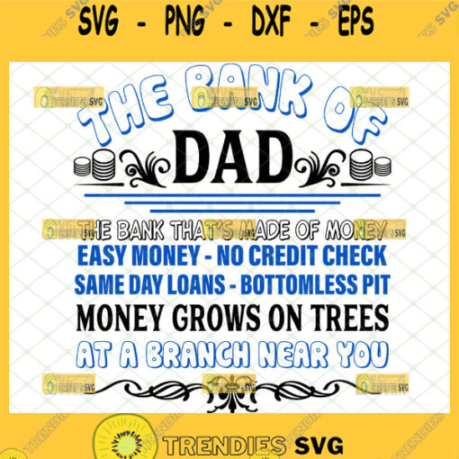 the bank of dad svg fathers day beer mug svg