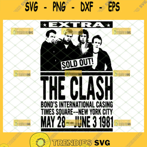 the clash svg music rock band gifts