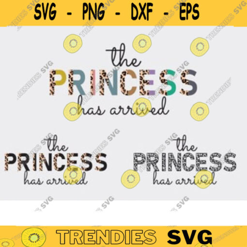 the princess has arrived SVG png half leopard the princess has arrived SVG png baby girl svg png girls svg png new baby girl svg png Design 1595 copy
