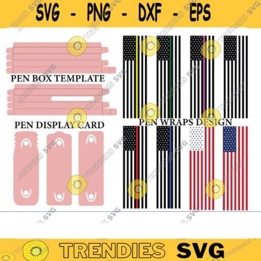 thin red blue yellow green flag glitter pen wraps svg window glitter pen BOX TEMPLATE Glitter Pen patterns svgPackaging display card svg copy