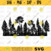 trees svgSilhouette of pine forest with small and tall trees Silhouette svg png file digital 107