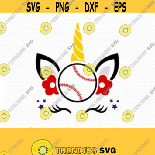 unicorn svg unicorn eyelashes unicorn Baseball svg unicorn birthday svg Magical unicorn svg Cricut Silhouette Cut File SVG DXF EPS Design 57