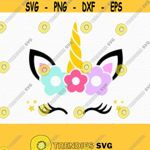 unicorn svg unicorn eyelashes unicorn birthday svg Magical unicorn svg unicorn face svg Cricut Silhouette Cut File SVG DXF EPS Design 10