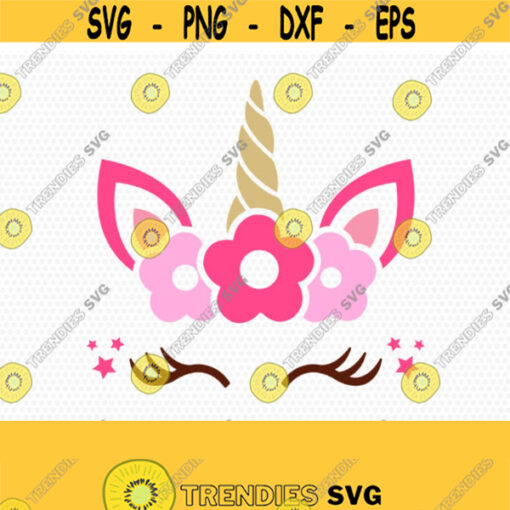 unicorn svg unicorn eyelashes unicorn birthday svg Magical unicorn svg unicorn face svg Cricut Silhouette Cut File SVG DXF EPS Design 324