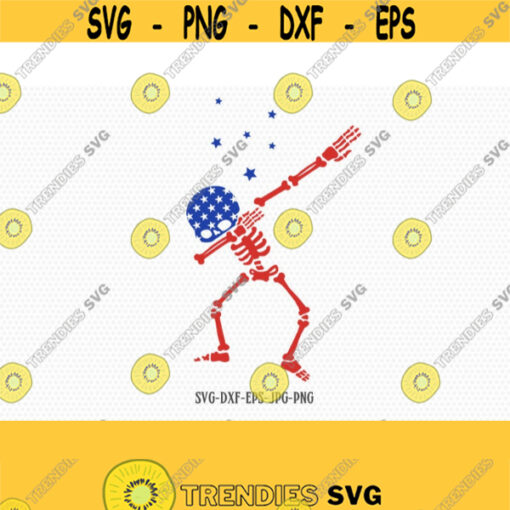 usa Dabbing skeleton SVG Fourth of July SVG 4th of July Svg Patriotic SVG Merica svg America usa Svg Files svg jpg png dxf Design 455