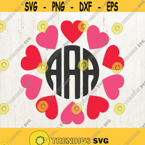 valentine monogram svg heart monogram svg valentines day frame svg love svg hearts frame svg valentines day svg frame clipart Design 680