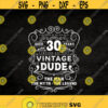 vintage dude svg 30th birthday svg Cricut Files Svg Png Eps Jpg Instant Download Design 55