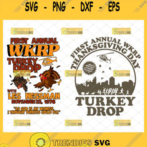 wkrp turkey drop svg first annual thanksgiving day svg