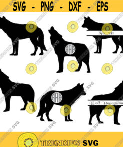 wolf svg wolf monogram svg wolf cut file dog svg howling animal svg tribal svg silhouette files Cricut files svg dxf eps png. .jpg