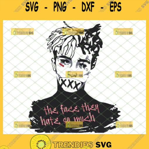xxxtentacion rapper the face they hate so much svg