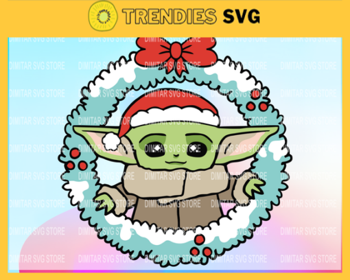 Baby Yoda SVG Christmas clipart svg Star Wars The Mandalorian the child Design 861 Design 861