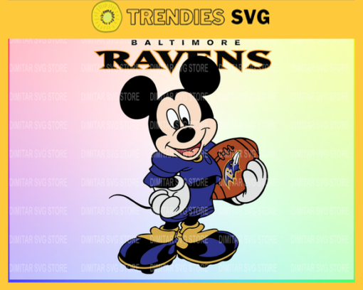 Baltimore Ravens Disney Inspired printable graphic art Mickey Mouse SVG PNG EPS DXF PDF Football Design 878