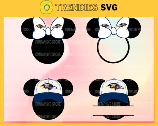 Baltimore Ravens Disney Inspired printable graphic art Mickey Mouse SVG PNG EPS DXF PDF Football Design 880