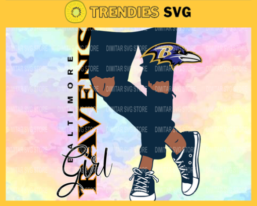 Baltimore Ravens Girl with Jean Svg Pdf Dxf Eps Png Silhouette Svg Download Instant Design 925