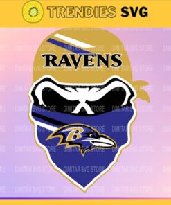 Baltimore Ravens Skull NFL Svg Pdf Dxf Eps Png Silhouette Svg Download Instant Design 962