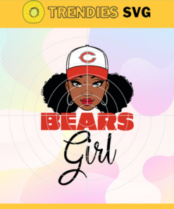 Bears Black Girl Svg Chicago Bears Svg Bears svg Bears Girl svg Bears Fan Svg Bears Logo Svg Design 1017