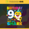 Birthday Shark 9 Years Old 9th Birthday Shark Svg Born In 2012 Svg Baby Shark Doo Doo Doo Svg Birthday Svg Birthday Gift Svg Design 1176