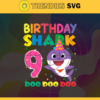 Birthday Shark 9 Years Old 9th Birthday Shark Svg Born In 2012 Svg Baby Shark Doo Doo Doo Svg Birthday Svg Birthday Gift Svg Design 1178