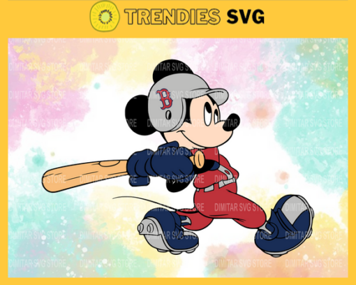 Boston Red Sox Mickey Svg Eps Png Dxf Pdf Baseball SVG files Design 1297