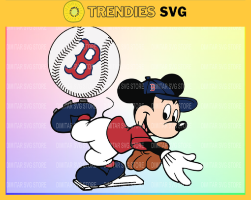 Boston Red Sox Mickey Svg Eps Png Dxf Pdf Baseball SVG files Design 1298