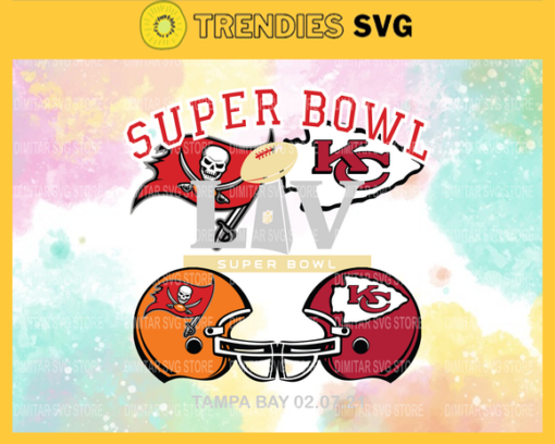 Buccaneers vs Chiefs superbowl LV 2021 NFL Svg Buccaneers Svg Chiefs Svg NFL Football Svg Sport Svg Match Svg Design 1345