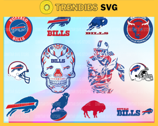Buffalo Bills Bundle Logo SVG PNG EPS DXF PDF Football Design 1371
