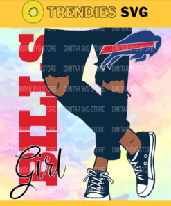 Buffalo Bills Girl with Jean Svg Pdf Dxf Eps Png Silhouette Svg Download Instant Design 1402