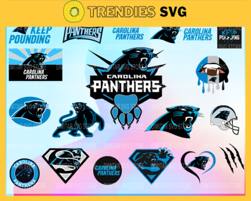 Carolina Panthers Bundle Logo SVG PNG EPS DXF PDF Football Design 1535