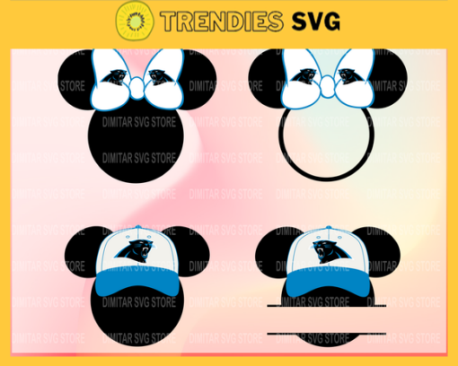 Carolina Panthers Disney Inspired printable graphic art Mickey Mouse SVG PNG EPS DXF PDF Football Design 1521