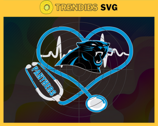 Carolina Panthers Heart Stethoscope Svg Panthers Nurse Svg Nurse Svg Panthers Svg Panthers Png Panthers Logo Svg Design 1573