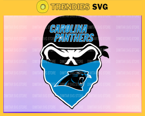 Carolina Panthers Skull NFL Svg Pdf Dxf Eps Png Silhouette Svg Download Instant Design 1602