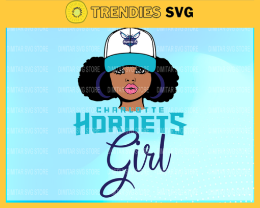 Charlotte Hornets Girl NFL Svg Pdf Dxf Eps Png Silhouette Svg Download Instant Design 1657