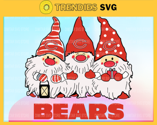 Chicago Bears And Triples Gnomes Sport Svg Gnomes Svg Football NFL Team Design 1701
