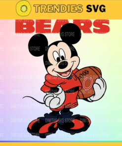 Chicago Bears Disney Inspired printable graphic art Mickey Mouse SVG PNG EPS DXF PDF Football Design 1698