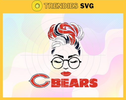 Chicago Bears Girl NFL Svg Chicago Bears Chicago svg Chicago Girl svg Bears Bears svg Design 1737