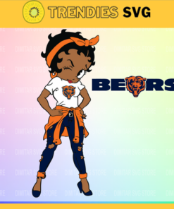 Chicago Bears Girl NFL Svg Pdf Dxf Eps Png Silhouette Svg Download Instant Design 1740