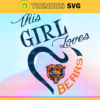 Chicago Bears Girl NFL Svg Pdf Dxf Eps Png Silhouette Svg Download Instant Design 1741