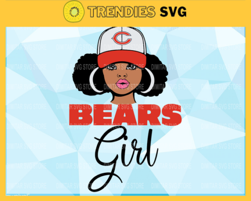 Chicago Bears Girl NFL Svg Pdf Dxf Eps Png Silhouette Svg Download Instant Design 1742