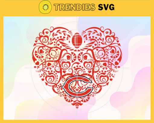 Chicago Bears Heart NFL Svg Chicago Bears Chicago svg Chicago Heart svg Bears Bears svg Design 1746